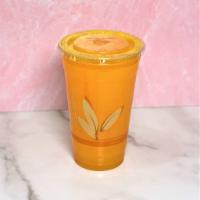 Orange Juice · Fresh squeezed orange juice with no ice.