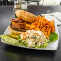 Giona's Burger Platter · Your choice of beef, vegetable, or chicken-turkey and served with french fries. Add cheese f...