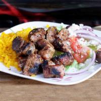Chicken Gyro Platter · Served with rice, salad and fries.