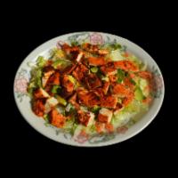 Ei Gallo Salad · A layer of fresh lettuce, tomatoes, shredded cheese, bell peppers and onions all mixed toget...