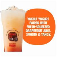 Yogurt Grapefruit Juice · Smooth and sweet Yakult mixed with fresh grapefruit juice. Tangy and Smooth.