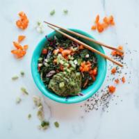 Joyful Bowl · Marinated Kale, raw sea kelp noodles, and cabbage tossed in a delicious superfood dressing. ...