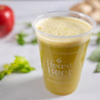 Northern Light · Apple, basil, lime, cilantro, celery, and ginger. This incredibly delicious holy juice is po...