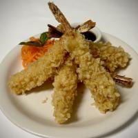 Shrimp Tempura (5) · Shrimp delicately deep fried served with tempura sauce
