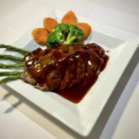 Steak Teriyaki · Grilled beef with teriyaki sauce	