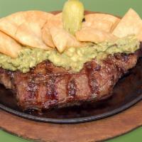 71. Churrasco al Guacamole · Sirloin steak with avocado.