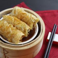 D20. Bamboo Skin Roll in Oyster Sauce 蚝皇鲜竹卷 · with Dry Shrimp &Pork