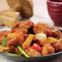 P11. Sweet & Sour Chicken 甜酸雞 · Chinese-style sweet and sour chicken, stir-fried with bell peppers 