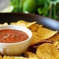 Chips ＆ House Salsa · Corn tortilla chips and our popular binge worthy 