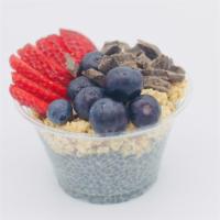 Chia Pudding - Delivery · House Blue Majik Chia Pudding + Granola + 2 Fruits + 1 Superfood Topping 