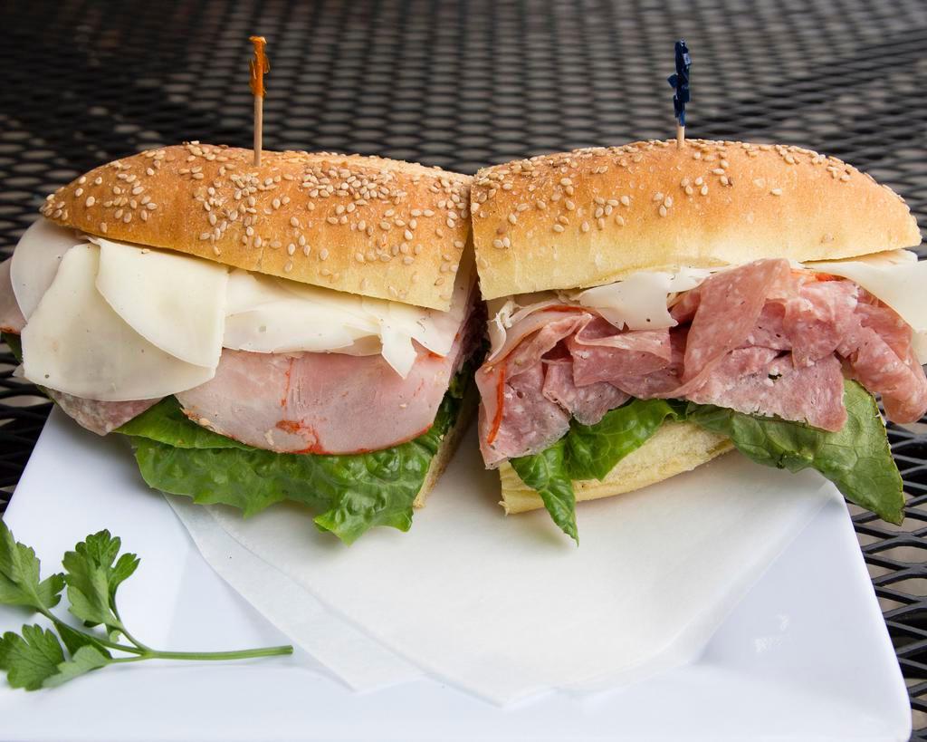 1. Carroll St. Sandwich · Genoa salami, ham cappy, lettuce, oil, vinegar and Provolone cheese. 