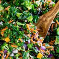 Kale Salad · Kale, apples, shaved reduced-fat Parmesan, shredded carrots, cucumber, croutons with honey d...