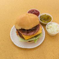 Boss Burger · WindMill Burger on a Hard Roll with Pork Roll, Cheese, Lettuce. Tomato. Sauteed Onions and H...