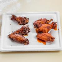 Wings · Fresh wings served with homemade dipping sauce choose from plain, BBQ, spicy bbq, buffalo, o...