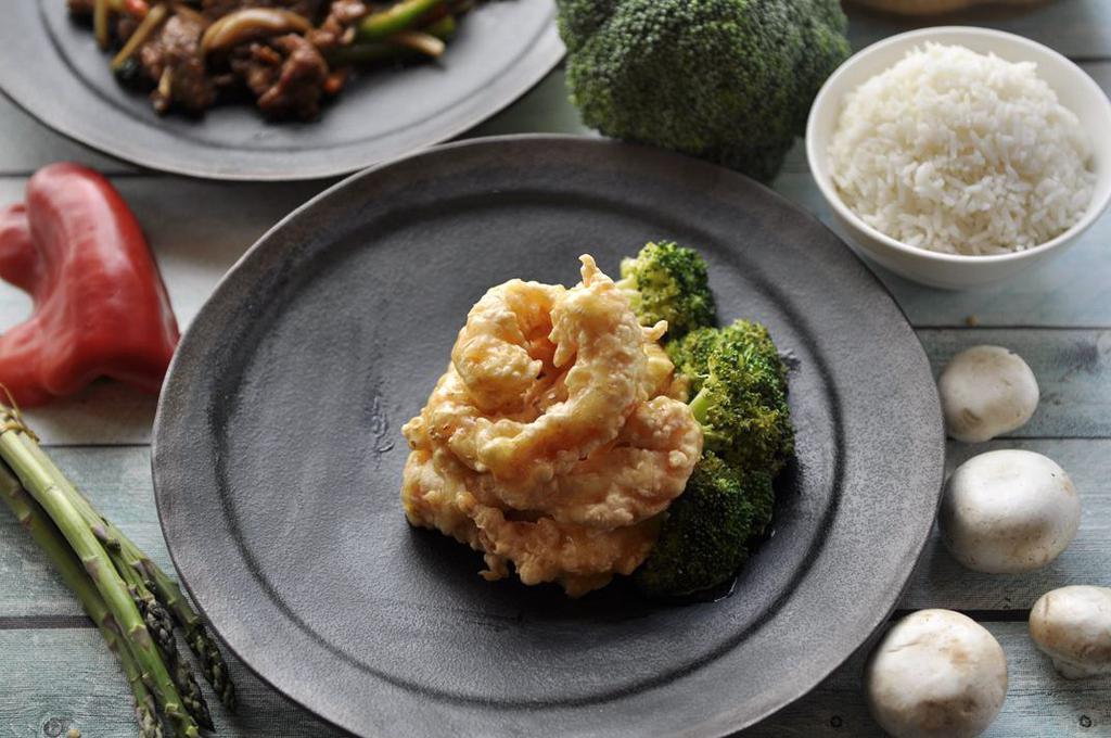 Coconut Shrimp Special · Deep fried jumbo shrimp with mayo and coconut sauce, served with steamed broccoli.
