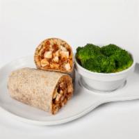 BBQ Chicken Wrap · Chicken, reduced fat cheddar, brown rice and fat free BBQ sauce in a whole wheat wrap. Inclu...
