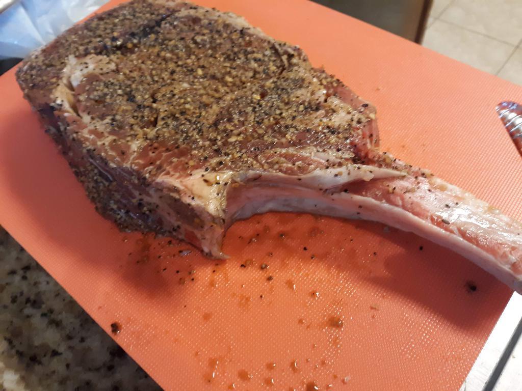 Tomahawk Steak W 2 Sides · 3 lb. feeds 2.