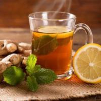 Ginger Lemongrass Tea · Served hot or iced.