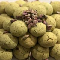 Pistachio Cookies · Made with real imported Antebi Pistachios from the South Eastern region of Turkey