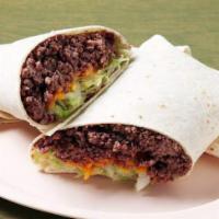 Talita's Original Burrito · Your choice of filling combination with shredded lettuce, feathered cheddar cheese diced oni...