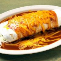 Smothered Burrito · Your choice of an original burrito covered with Talita's red enchilada sauce and melted ched...