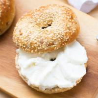 Toasted Bagel with Cream Cheese · Your Favorite Bagel Toasted with Cream Cheese.