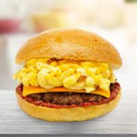 Mac Attack Burger · House-made Mac & Cheese, and our Chipotle Ketchup sauce on top of Melted Cheddar Cheese. Han...
