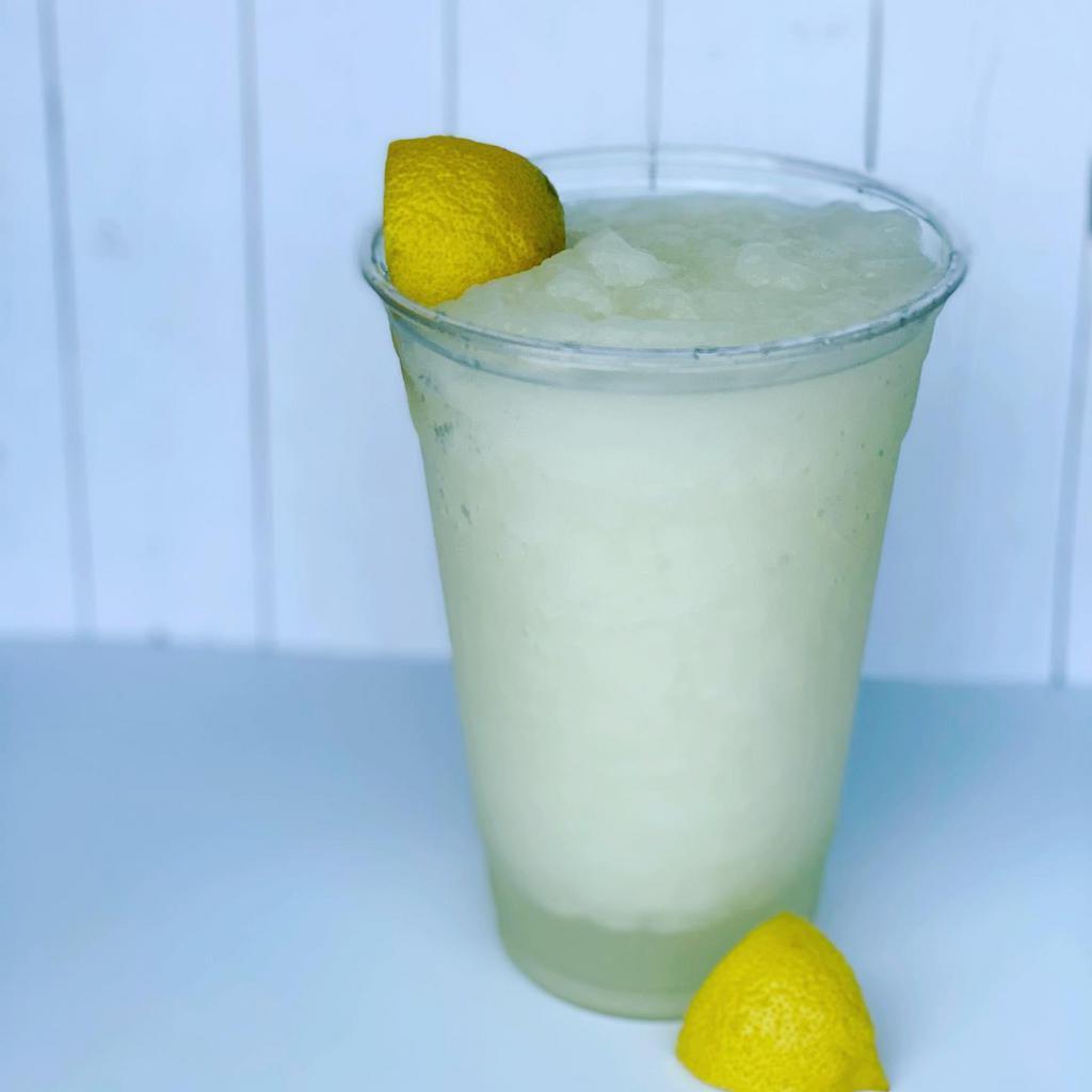Frozen Lemonade · Fresh lemonade blended with shaved ice.