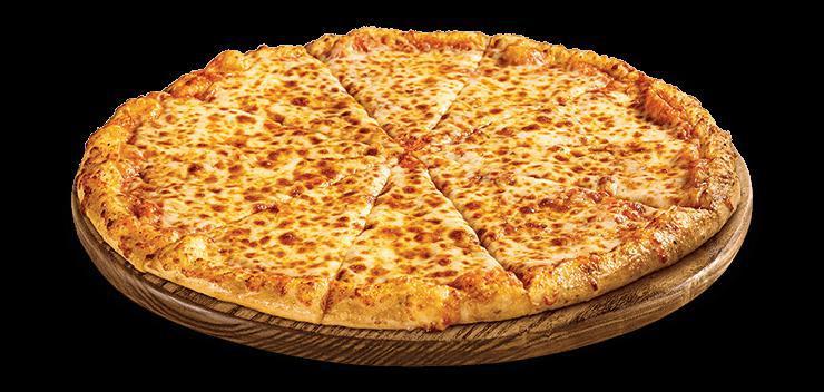 Cheese Pizza · Our classic tomato sauce topped with 100% real mozzarella cheese.