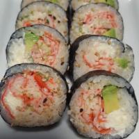 Spicy crab roll · Crab ,spicy mayo ,scallion ,avocado 