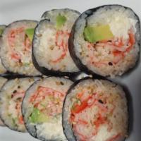 Dynamite roll · Spicy mix seafood salad with cream cheese and avocado 