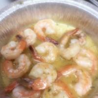Camarones all ajillo/garlic shrimp · SERVED WITH TOSTONE,FRIES OR RICE AND BEANS