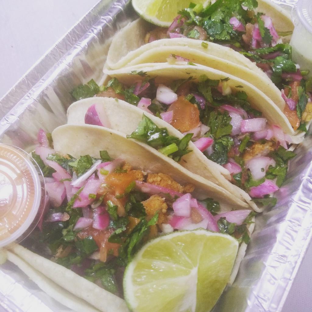 GRILLED SHRIMP TACOS/CAMARONES · SERVED WITH 3 TACOS FIILED WITH SHRIMP, CILANTRO,OINONS, LETTUCE, WASKAKA AND LEMON
