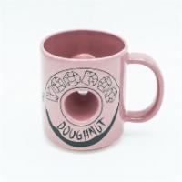 Pink Mug. · As unique as a Voodoo Doughnut! A pink mug with a hole in the middle.