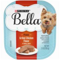 Bella Grilled Chicken Flavor in Savory Juices Wet Dog Food 3.5oz · Protein rich wet food formulated for small dogs. Blend of antioxidants to help support your ...