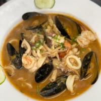 Seafood Chowder · Shrimp, mussels, clams, octopus, and calamari.