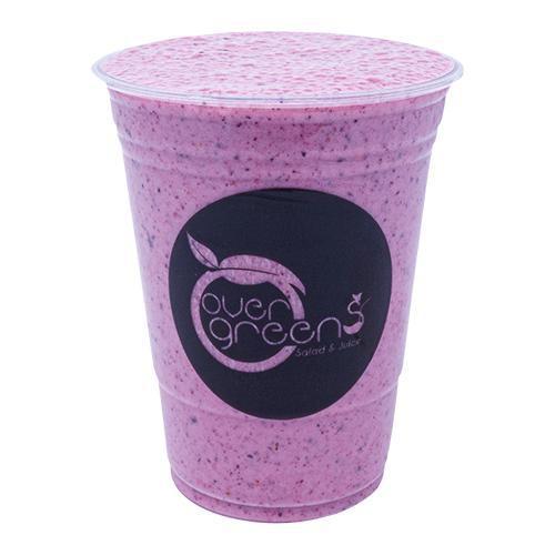 Blue Moon Smoothie · Blueberries, banana, strawberries, honey and choice of milk.