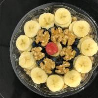 Oatmeal · (🌱 Vegan ) Whole grain oat, Banana, Blackberry, Walnut, Honey