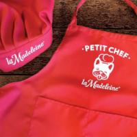 Kid Apron & Hat · A la Madeleine branded chef's hat and apron for your chef-in-training at home.A la Madeleine...