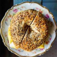 Egg and Cheese Bagel · 2 eggs and cheddar cheese.