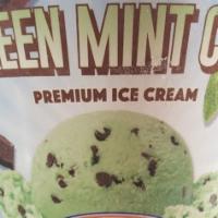 Green Mint Chip Ice Cream · 