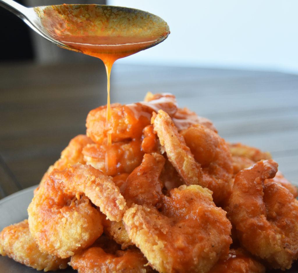 Golden Panko Shrimp · 7 pieces. Served with cocktail sauce.