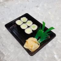 Cucumber Roll · Sushi roll prepared with cucumber.