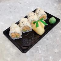  Salmon avocado roll · cooked spicy salmon with avocado. 