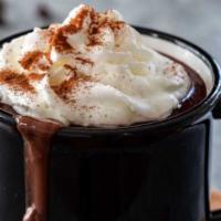 Hot Chocolate · Our whole milk is steamed with mocha sauce and vanilla syrup topped with our homemade sweet ...