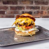 Bed Stuy Burger · Beef Burger, Cheddar Cheese, Toasted Brioche, Sauteed Onions, Mushrooms, Lettuce, Tomato, an...