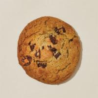 Chocolate Chunk Cookie · Made with large chunks of delicious chocolate, with crispy edges and a slightly soft center.