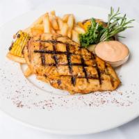 Grilled Chicken · Breast marinated in garlic and rosemary.