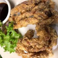 Soft Shell Crab (App) · 2 pieces of fried jumbo soft shell crab.