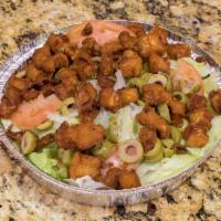 Breaded Chicken Salad · Lettuce, tomato, onion and olives.